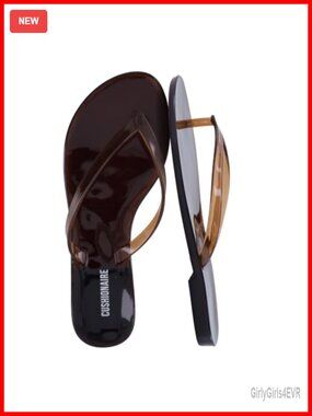 CUSHIONAIRE Aqua Jelly Flip Flops for Women